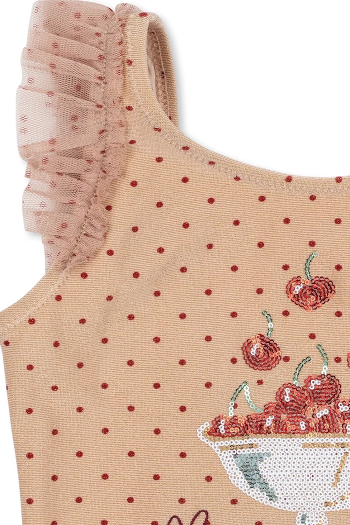 Konges Sløjd strój kąpielowy jednoczęściowy dziecięcy AMANDINE SWIMSUIT beżowy KS105261.PPY2