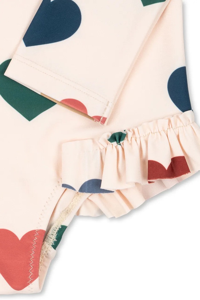 Konges Sløjd strój kąpielowy jednoczęściowy dziecięcy MANUCA LS SWIMSUIT beżowy KS105466.PPY2