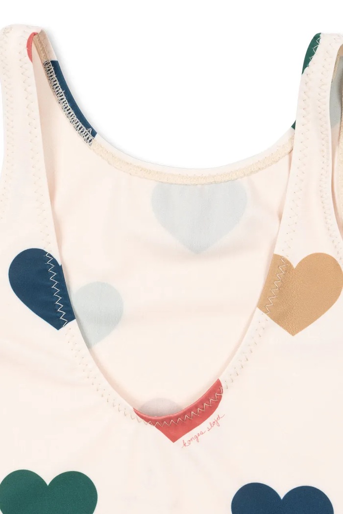 Dziewczynka Konges Sløjd strój kąpielowy jednoczęściowy dziecięcy MANUCA SWIMSUIT KS105468.PPY2 beżowy