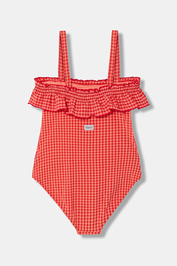 United Colors of Benetton strój kąpielowy jednoczęściowy dziecięcy 3P7Q0I00Y.G.seasonal czerwony SS26