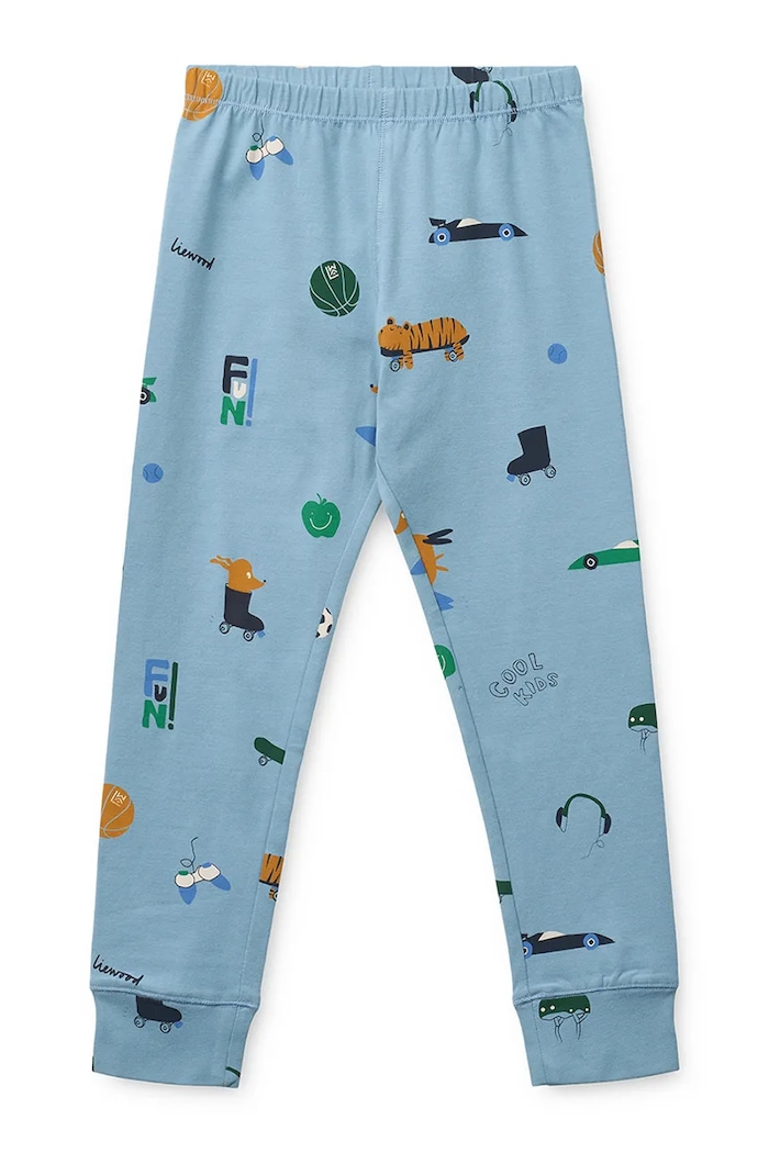 Chlapec Detské pyžamo Liewood Wilhelm Printed Pyjamas Set LW20674.PPY2 modrá