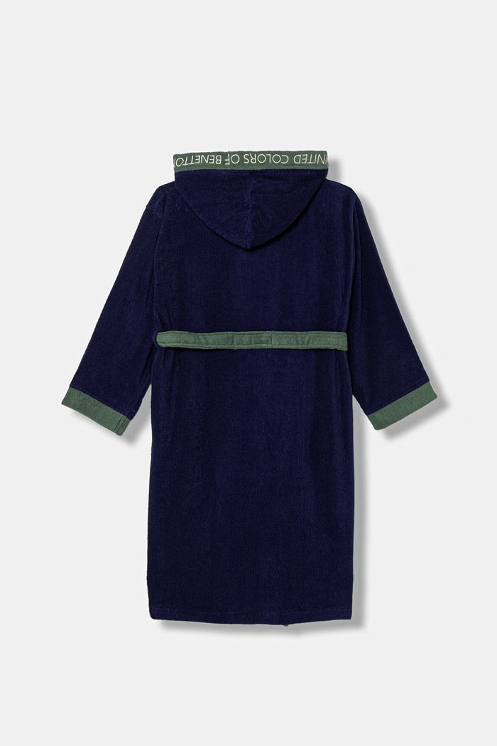 United Colors of Benetton detský froté župan z bavlny 64PDR8001.G.Stagionale tmavomodrá SS26