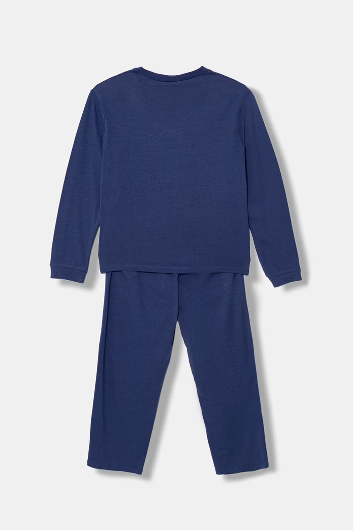 United Colors of Benetton detské dvojdielne bavlnené pyžamo 30960P09U.G.Stagionale tmavomodrá SS26