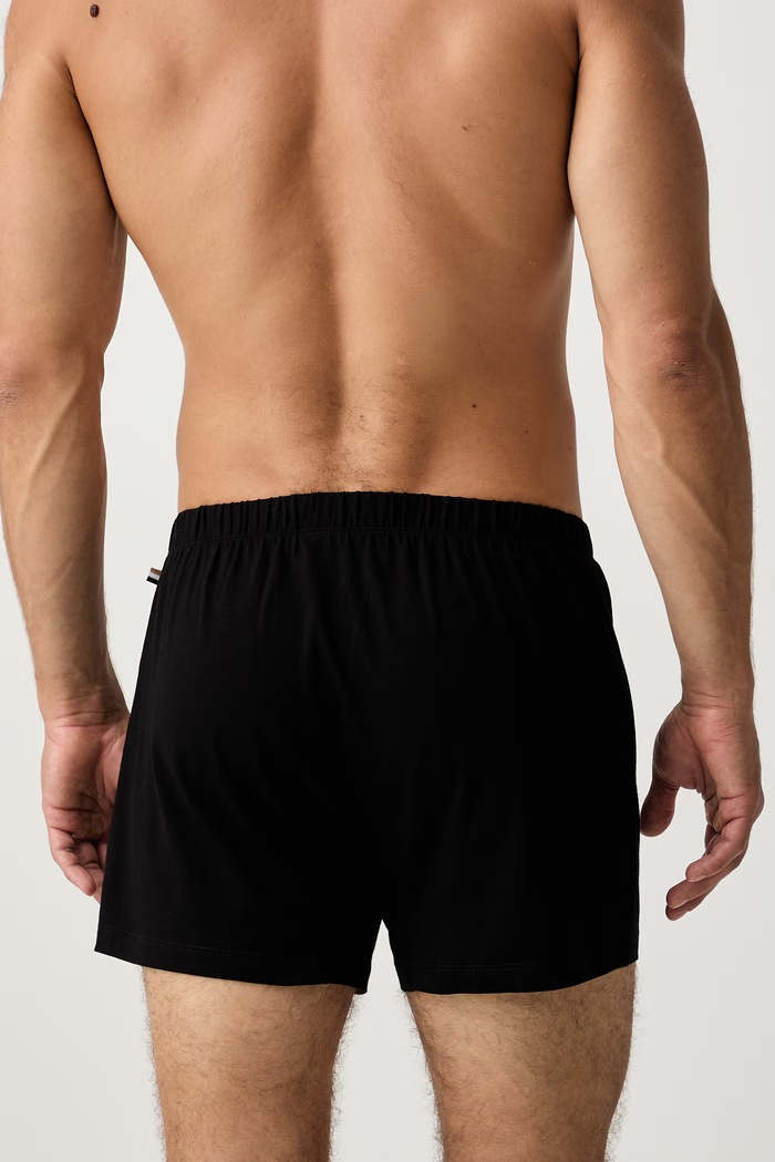 BOSS боксерки мъжки от памук с еластан 2P Jersey Boxer 2 броя черен 50544380