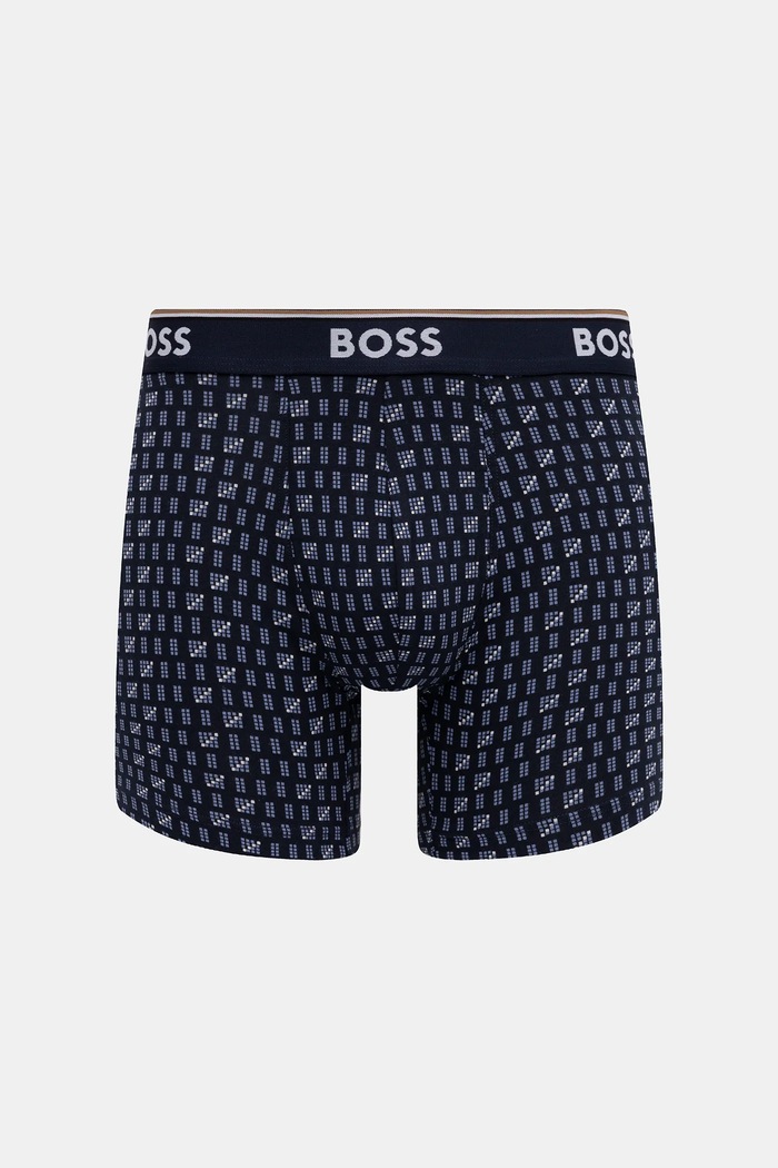 BOSS боксерки мъжки с памук BoxerBr 3P Power Des 3 броя син 50554438