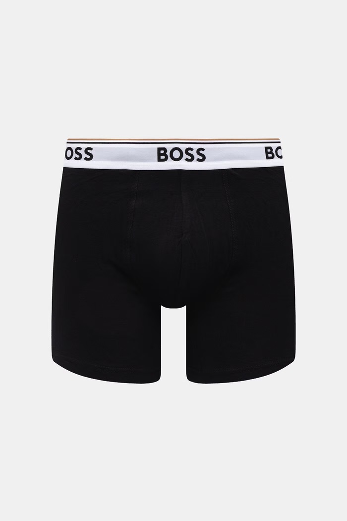 BOSS boxerky pánske s bavlnou BoxerBr 3P Power Des 3-pak 50554438 čierna SS26
