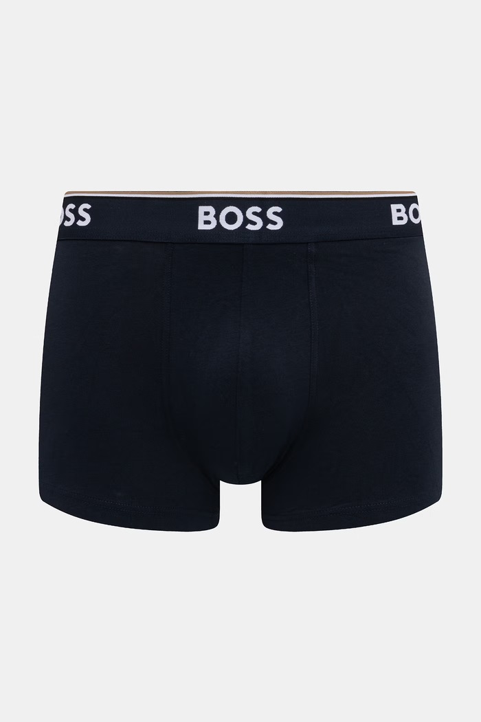 Îmbrăcăminte BOSS boxeri bărbați din bumbac cu elastan Trunk 3P Power Desig pachet de 3 50554443 albastru