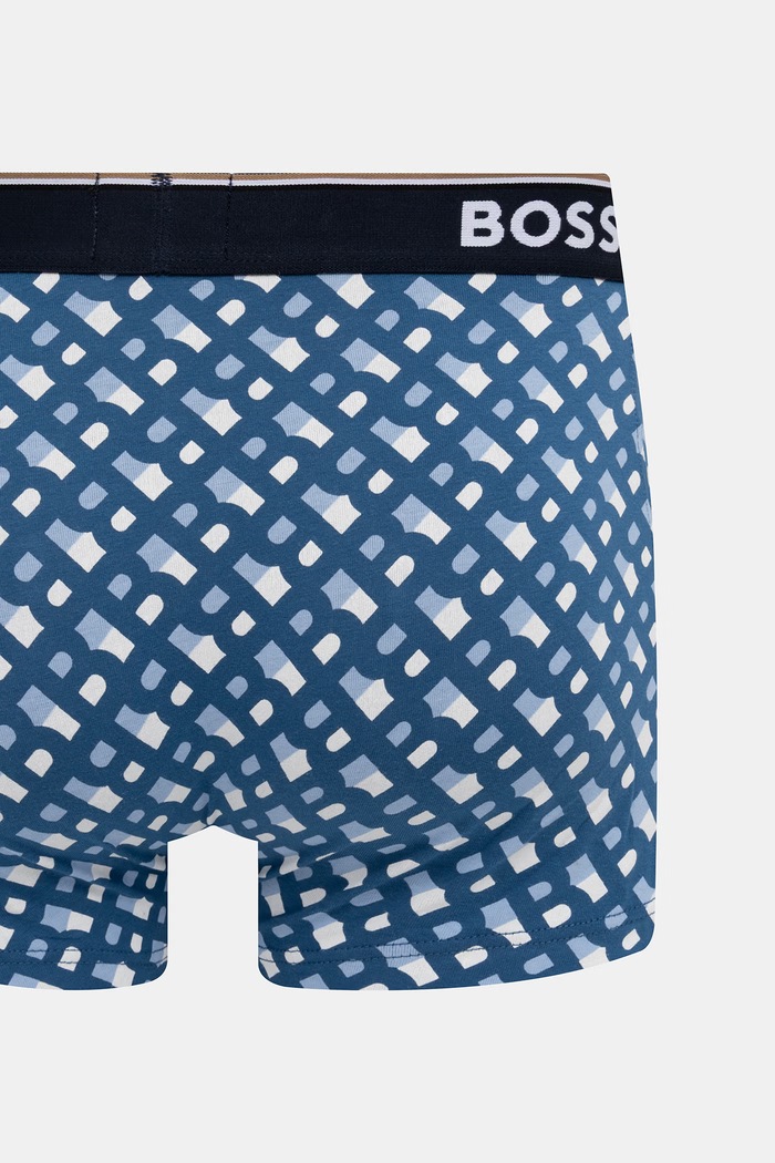 BOSS boxeri bărbați din bumbac cu elastan Trunk 3P Power Desig pachet de 3 50554443 albastru
