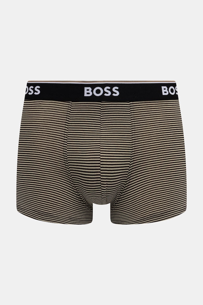 BOSS boxeri pentru bărbați, din bumbac cu elastan Trunk 3P Power Desig pachet de 3 50554443 verde SS26