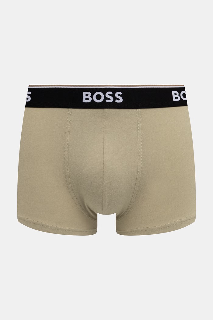 Îmbrăcăminte BOSS boxeri pentru bărbați, din bumbac cu elastan Trunk 3P Power Desig pachet de 3 50554443 verde