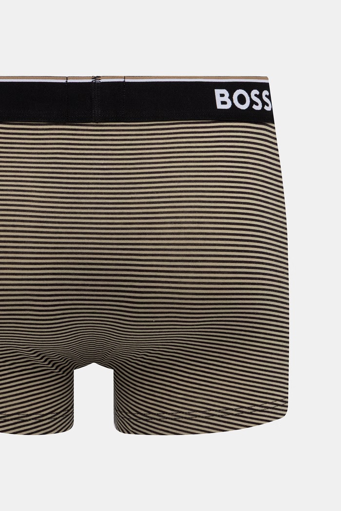BOSS boxeri pentru bărbați, din bumbac cu elastan Trunk 3P Power Desig pachet de 3 50554443 verde