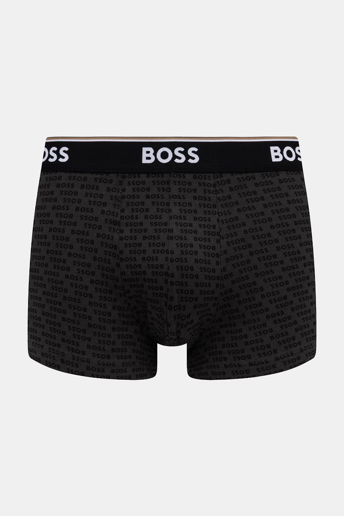 BOSS bokserki męskie bawełniane z elastanem Trunk 3P Power Desig 3-pack 50554443 szary SS26