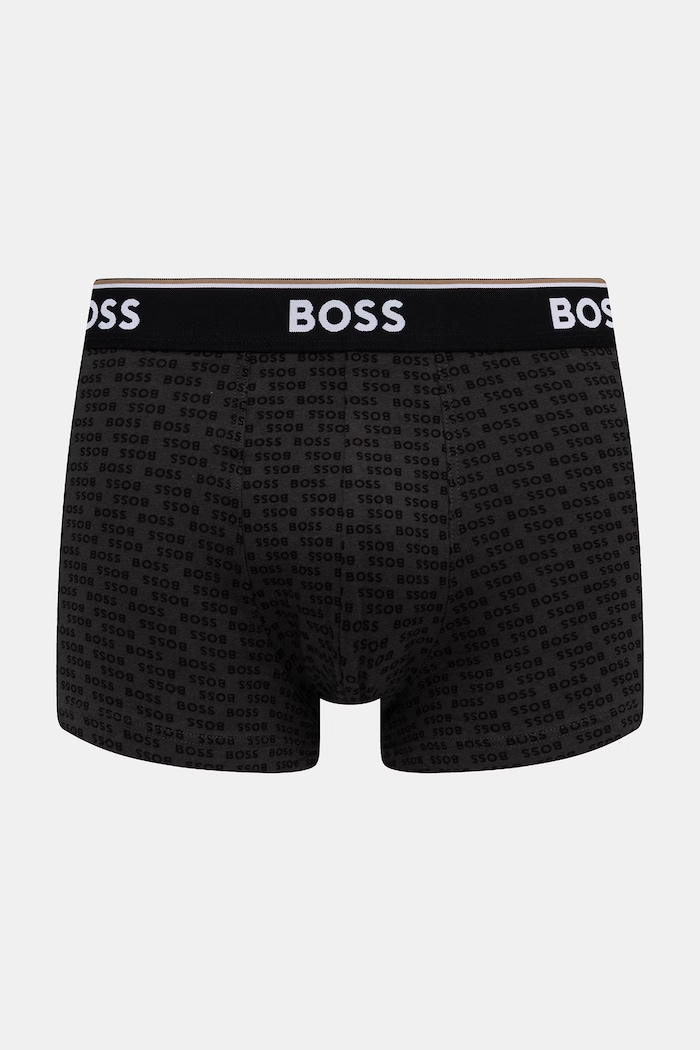 BOSS bokserki męskie bawełniane z elastanem Trunk 3P Power Desig 3-pack 50554443 szary SS26