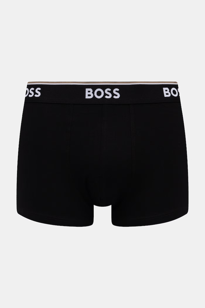 BOSS bokserki męskie bawełniane z elastanem Trunk 3P Power Desig 3-pack szary 50554443