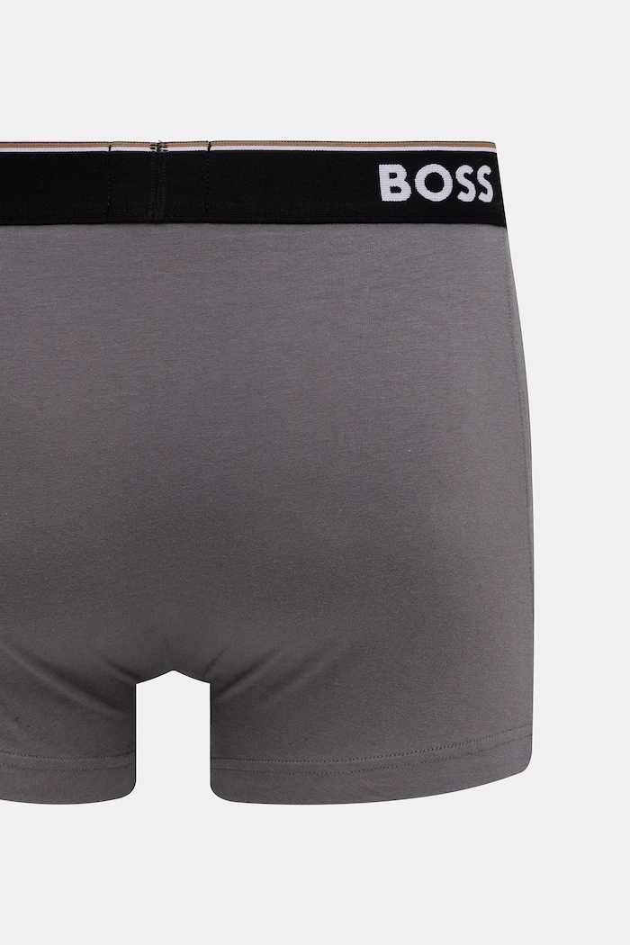 BOSS Ανδρικό μποξεράκι βαμβακερό με ελαστάν Trunk 3P Power Desig 3-pack 50554443 γκρί