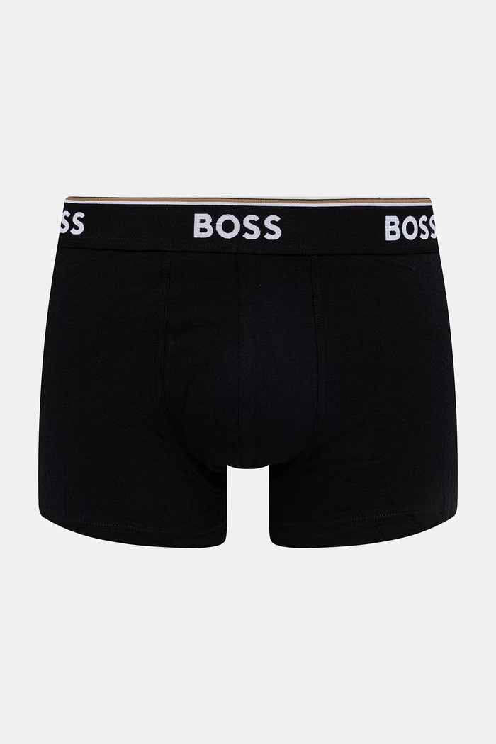 BOSS boxeri bărbați bumbac cu elastan Trunk 3P Power Desig pachet de 3 50554443 negru SS26