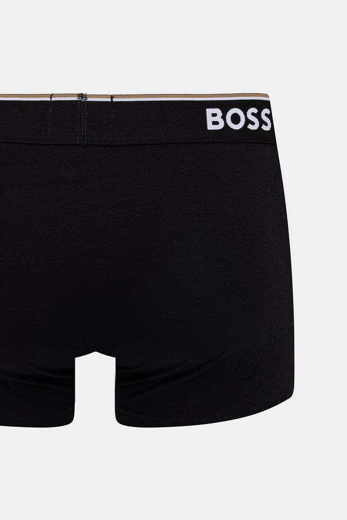 BOSS boxeri bărbați bumbac cu elastan Trunk 3P Power Desig pachet de 3 50554443 negru