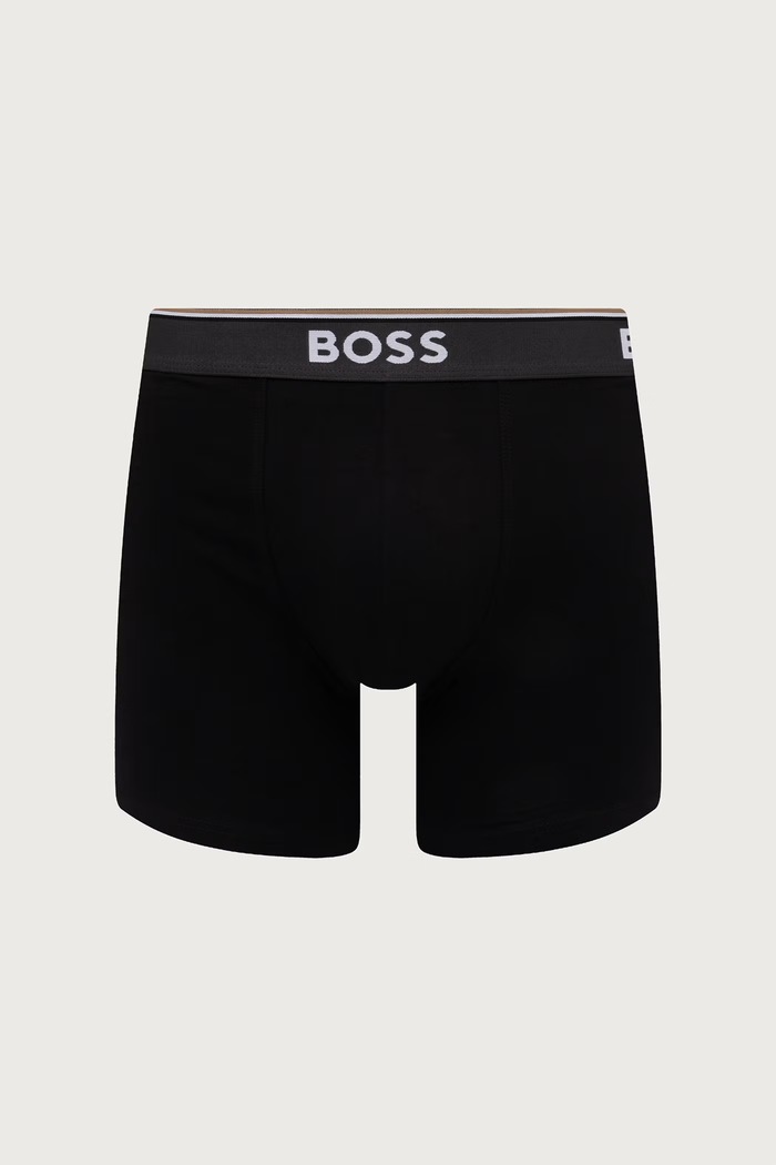 Odjeća BOSS uske bokserice za muškarce s pamukom BoxerBr 3P Power 3-pack 50554694 plava