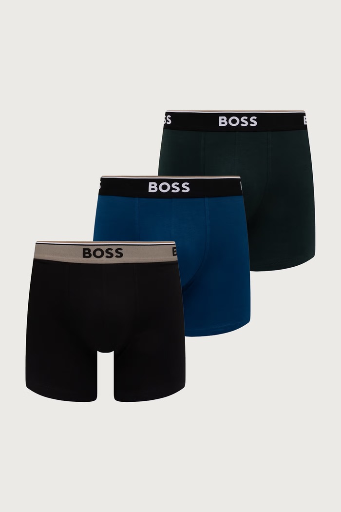 BOSS boxeri mulați pentru bărbați cu bumbac BoxerBr 3P Power pachet de 3 negru 50554694