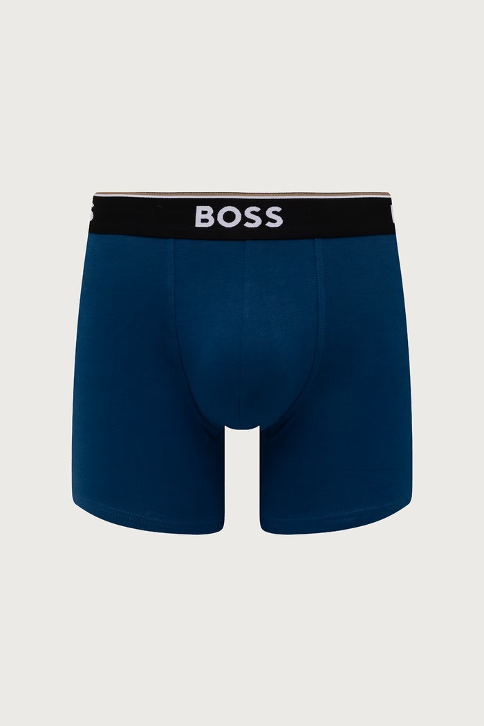 Îmbrăcăminte BOSS boxeri mulați pentru bărbați cu bumbac BoxerBr 3P Power pachet de 3 50554694 negru