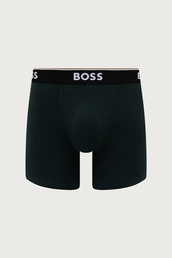 BOSS boxeri mulați pentru bărbați cu bumbac BoxerBr 3P Power pachet de 3 negru 50554694
