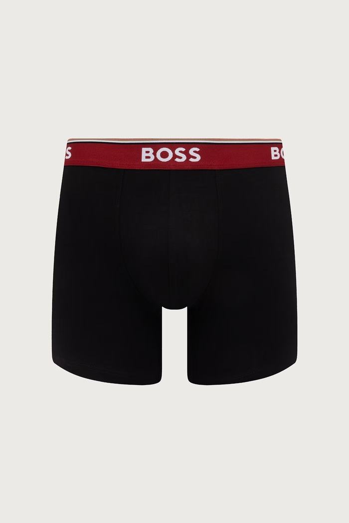 BOSS boxeri mulați bărbați cu bumbac BoxerBr 3P Power pachet de 3 50554694 negru SS26