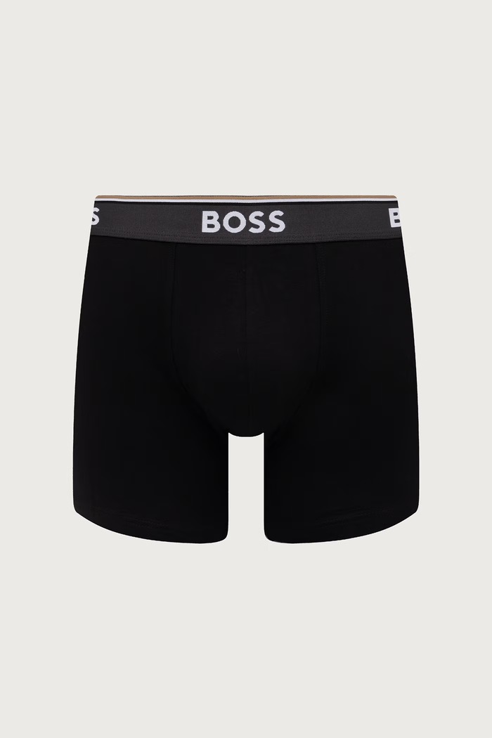 BOSS boxeri mulați bărbați cu bumbac BoxerBr 3P Power pachet de 3 negru 50554694
