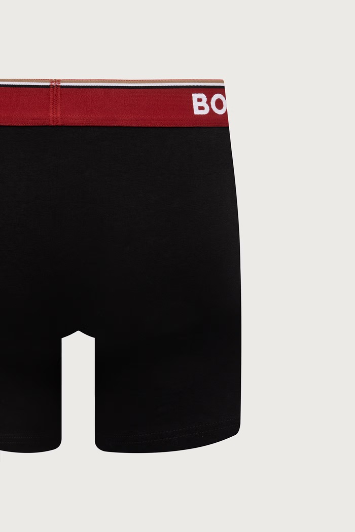 BOSS boxeri mulați bărbați cu bumbac BoxerBr 3P Power pachet de 3 50554694 negru