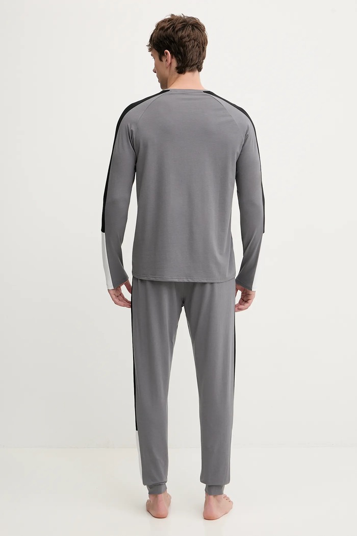Pyžamo BOSS Balance Long Set 50554773 sivá SS26