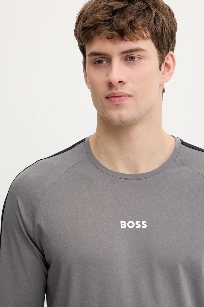 Pyžamo BOSS Balance Long Set 50554773 sivá