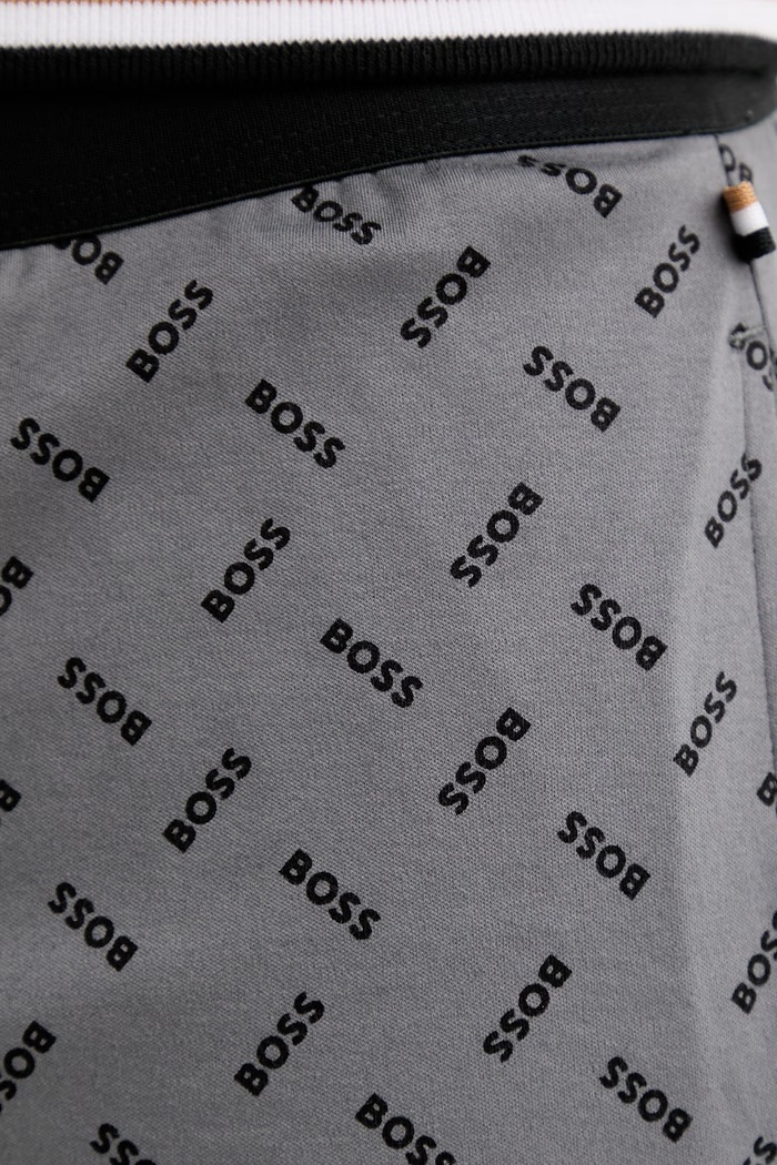 BOSS spodnie piżamowe bawełniane Relax Pants szary 50557164
