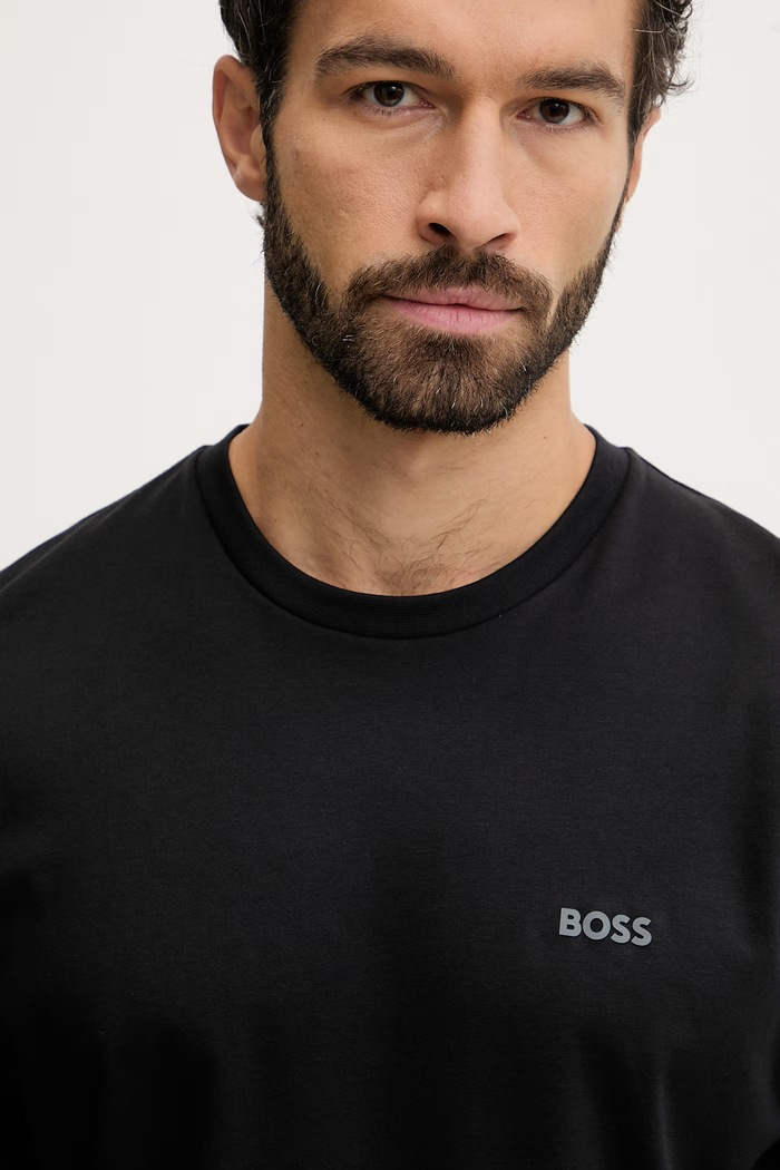 Памучна пижама BOSS Relax Short Set 50557174 сив