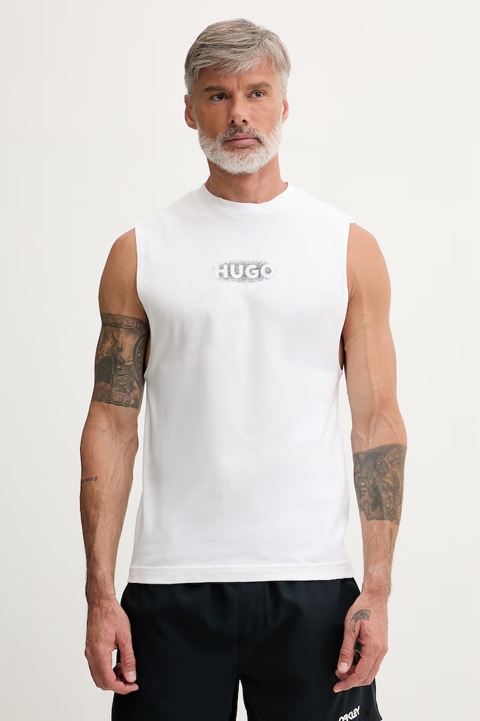 HUGO top de plajă bărbătesc RAY BEACH_TANK_LOOSE bej 50555581