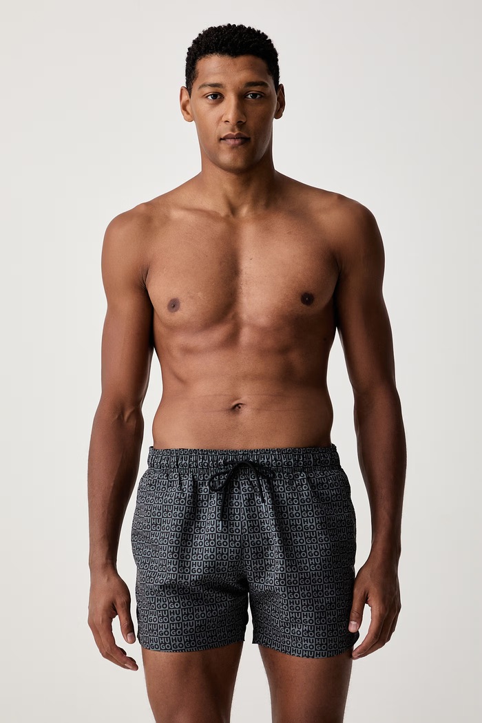 HUGO купальные шорты мужские AARON_SWIM серый 50556792