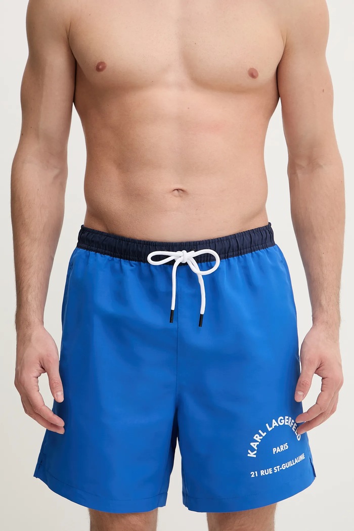 Plavkové šortky Karl Lagerfeld RSG CONSTRAST B1M46008 tmavomodrá SS26
