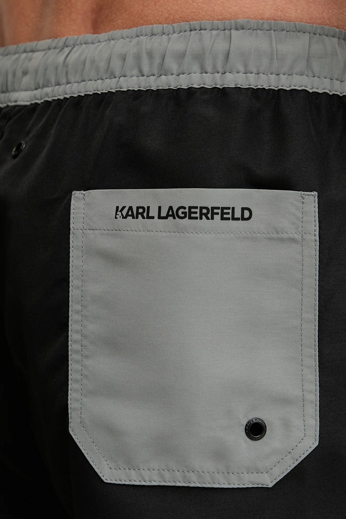 Plavkové šortky Karl Lagerfeld RSG CONSTRAST čierna B1M46008