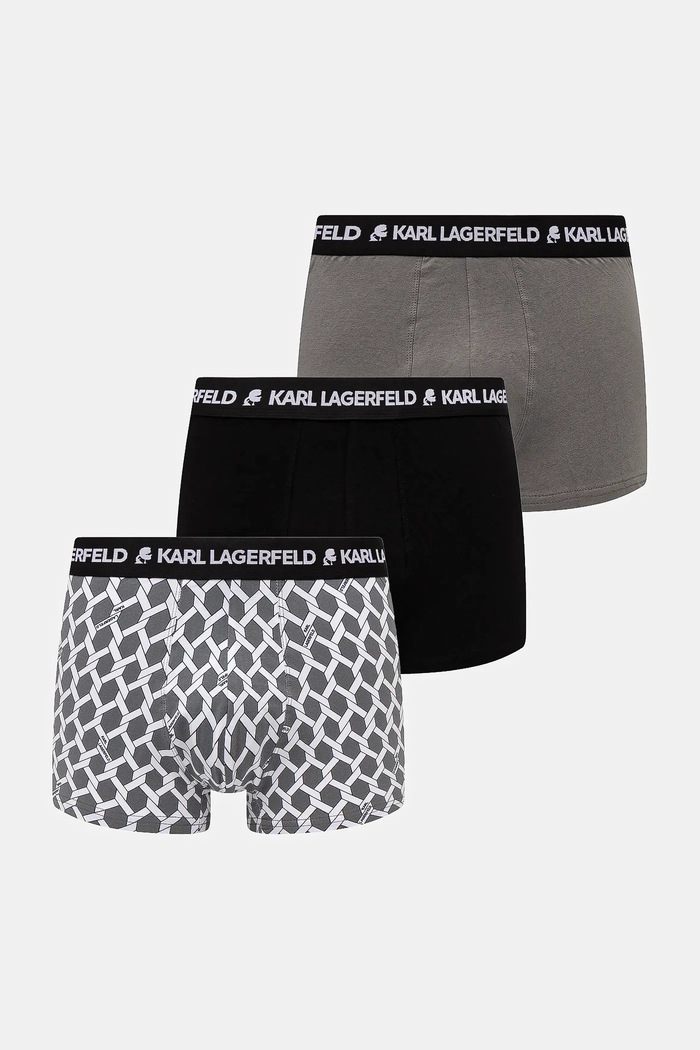 Karl Lagerfeld bokserki 3-pack dzianina czarny B1M47010