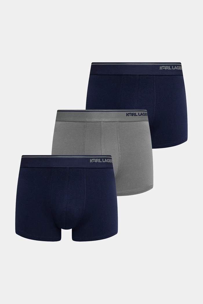 Karl Lagerfeld boxeri pentru bărbați din bumbac cu elastan IKON pachet de 3 uni bleumarin B1M47022