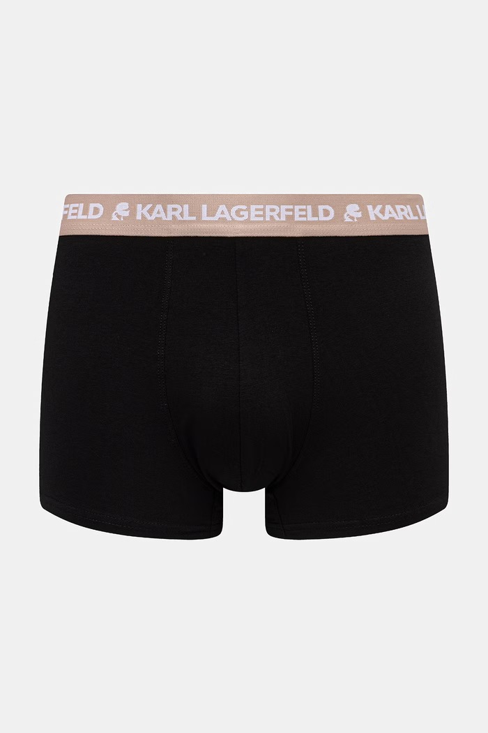Oblečení Karl Lagerfeld přiléhavé boxerky pánské bavlněné s elastanem LOGO TRUNK 5-pack B1M47030 černá