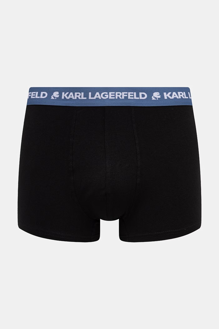 Karl Lagerfeld přiléhavé boxerky pánské bavlněné s elastanem LOGO TRUNK 5-pack B1M47030 černá