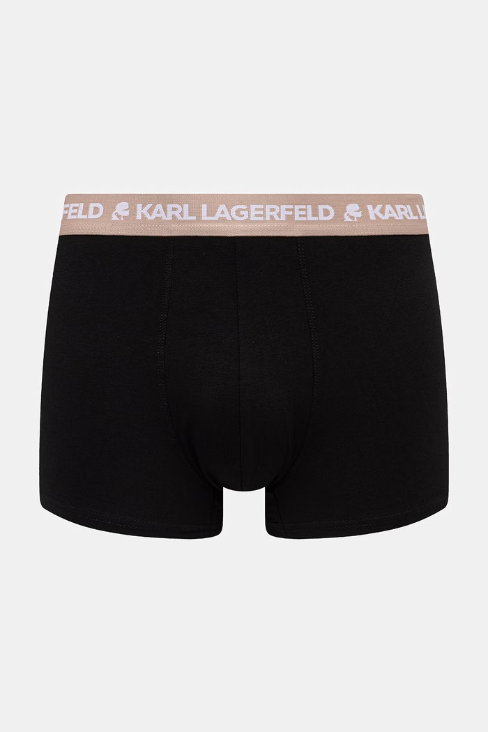 Karl Lagerfeld přiléhavé boxerky pánské bavlněné s elastanem LOGO TRUNK 5-pack černá B1M47030