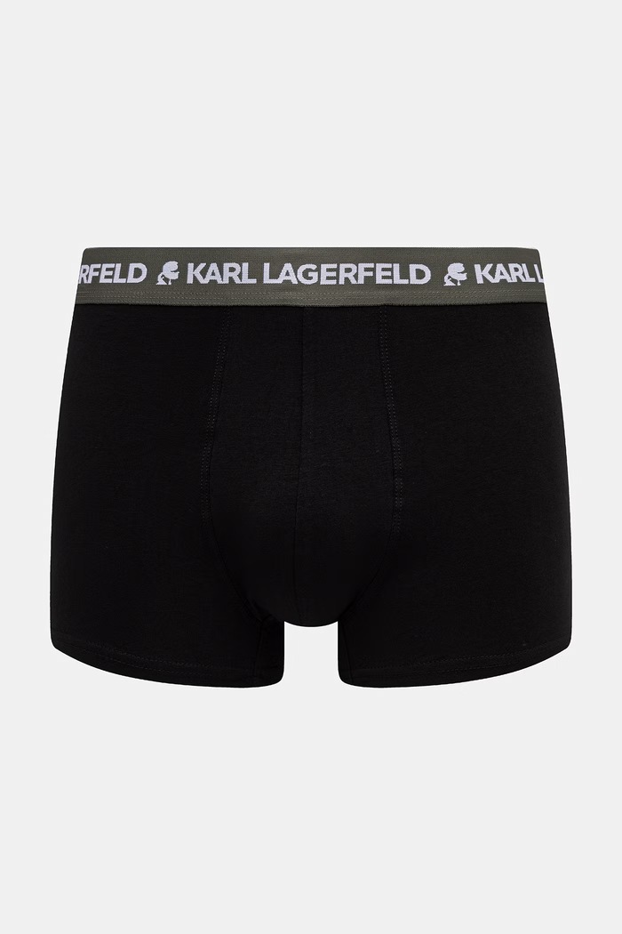 Karl Lagerfeld přiléhavé boxerky pánské bavlněné s elastanem LOGO TRUNK 5-pack B1M47030 černá