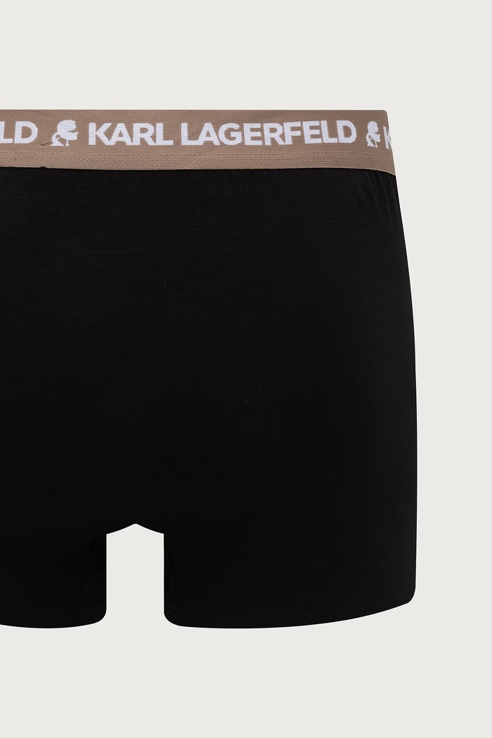 Karl Lagerfeld Bokserki dopasowane męskie bawełniane z elastanem LOGO TRUNK 5-pack B1M47030 czarny SS26