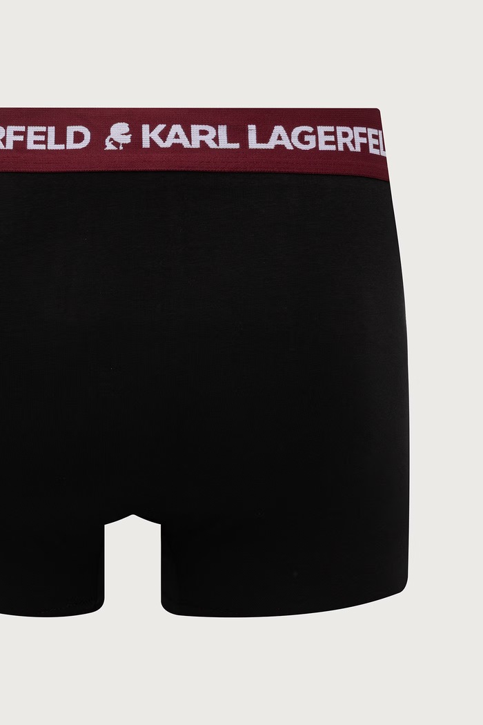 Odzież Karl Lagerfeld Bokserki dopasowane męskie bawełniane z elastanem LOGO TRUNK 5-pack B1M47030 czarny