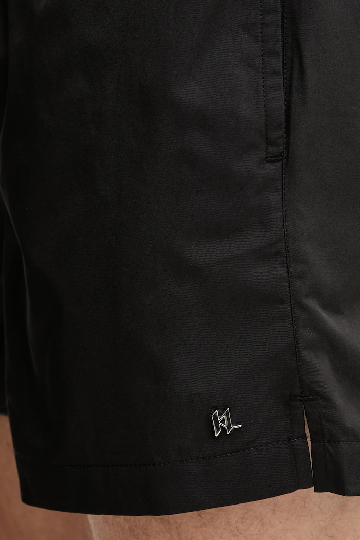 Plavkové šortky Karl Lagerfeld KL METAL čierna B1M46005