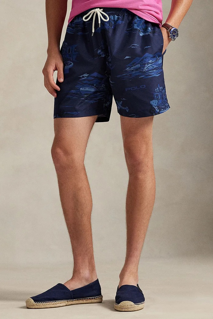 Plavkové šortky Polo Ralph Lauren modrá 710P04438