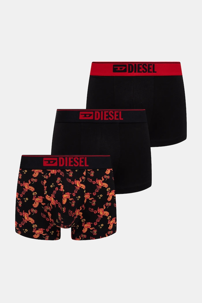 Boxerky Diesel UMBX 3-pack jemný vzor červená 00ST3V.0LKDY