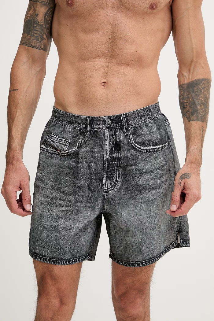 Diesel pantaloni scurți de baie pentru bărbați SOCCER-41-DNM A20535.0GSBC gri SS26