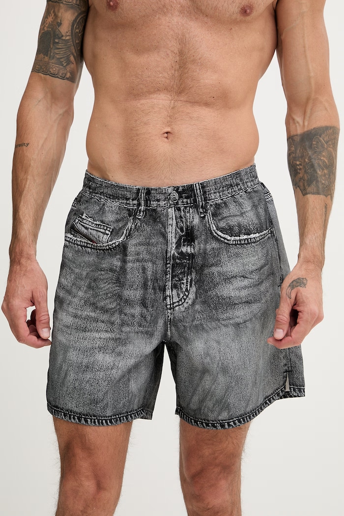 Diesel pantaloni scurți de baie pentru bărbați SOCCER-41-DNM A20535.0GSBC gri SS26