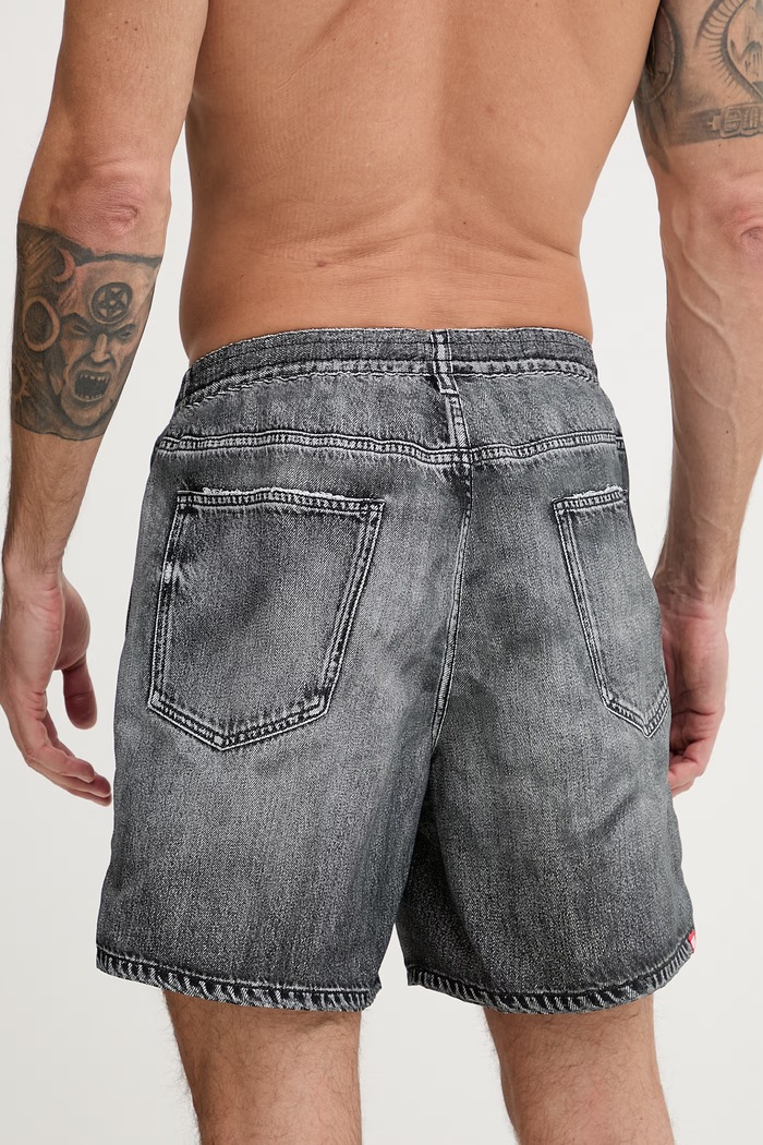 Îmbrăcăminte Diesel pantaloni scurți de baie pentru bărbați SOCCER-41-DNM A20535.0GSBC gri